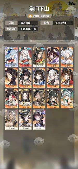 掌门下山【化神后期·一重级】限定御剑法器和限定本命法器都有