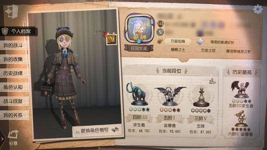 第五人格【153级】恶之源石榴蝶小姐