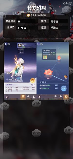 长安幻想【高老庄88级总评分317603】毕业装备典藏时装光武