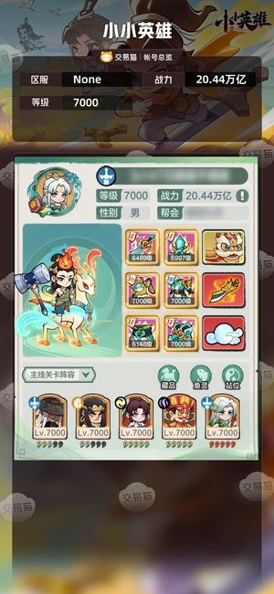 小小英雄【区服 ,战力20.44万亿】当小号甩，极品号下手快