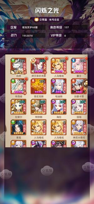 闪烁之光【VIP0,等级137】 五系人马白虎主攻队