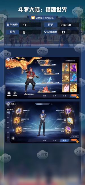 斗罗大陆：猎魂世界【51级】大小月，1k钻石，