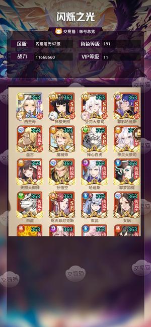闪烁之光【VIP11,等级191】 35王母-极品光法队