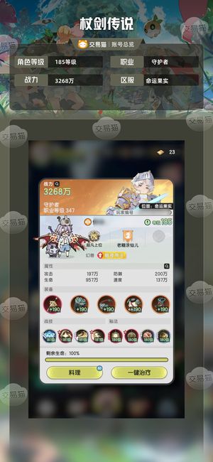 杖剑传说【185级】2.95W氪，位面第一骑士 