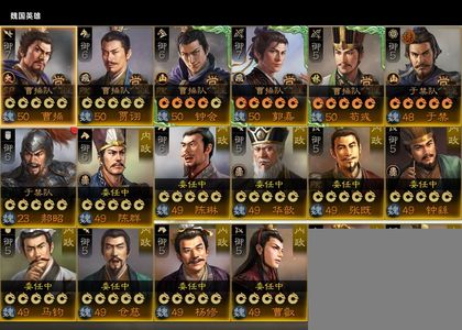 三国志战棋版2s赵云s曹操贾诩满红马良