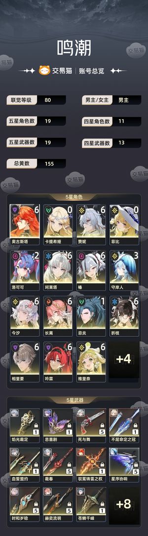 鸣潮【80级】 多成型队伍满命多多