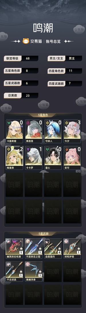 鸣潮【68级】 三命今汐有个今汐的皮肤