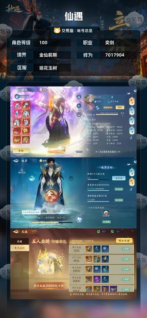 仙遇【100级】氪了两万多，全服排行15