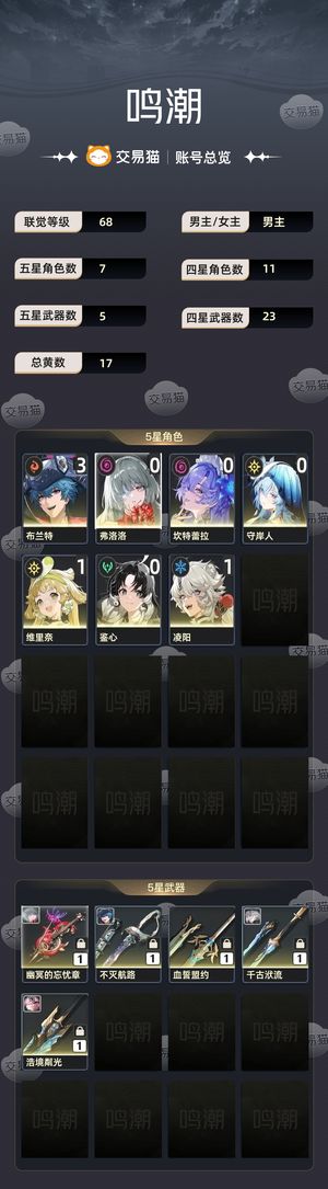鸣潮【68级】 3 1船长0 1弗洛洛