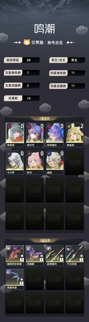 鸣潮【60级】 01弗洛洛01洛可可00坎