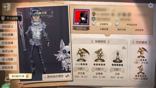 第五人格【64级】日向创雨宫莲skull服部平次