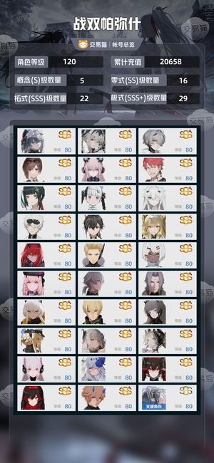战双帕弥什【120级】全3s特皮巨多