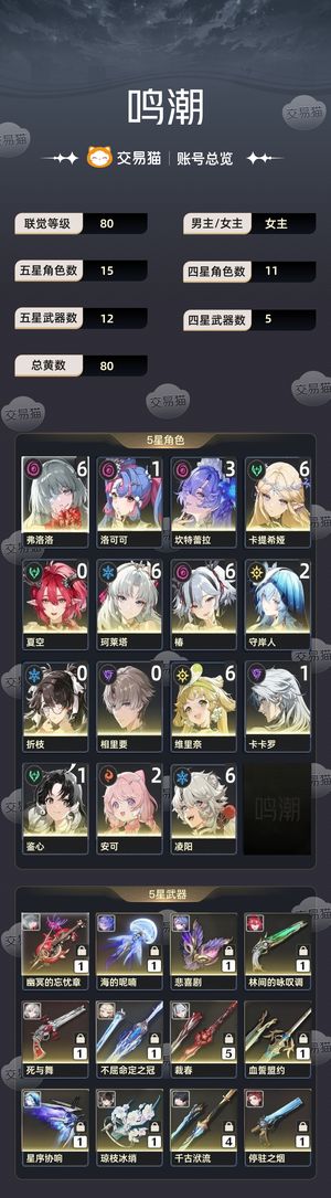 鸣潮【80级】 超级强力自己看图