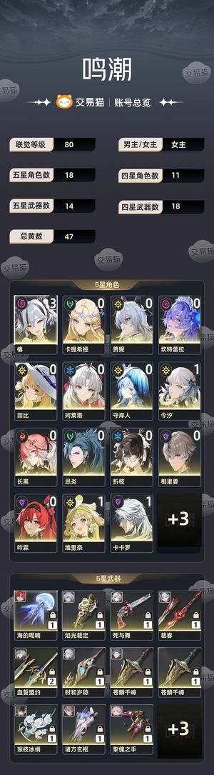 鸣潮【80级】 没有时间玩了