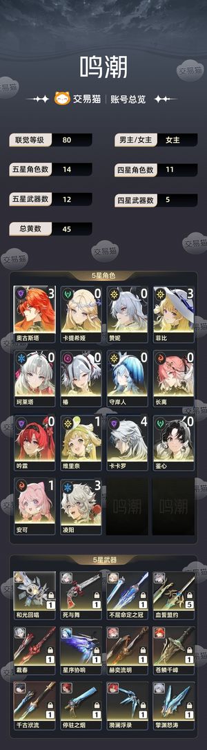 鸣潮【80级】 3奥古斯塔3菲比