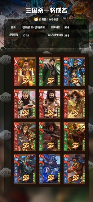 三国杀一将成名（三国杀十周年）【骠骑将军-骠骑将军】505将，武陆逊，8神武，3大谋，四威