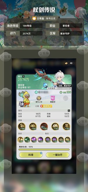 杖剑传说【186级】暗牧186级，资源还剩很多
