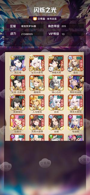 闪烁之光【VIP13,等级235】V13白素贞光法队