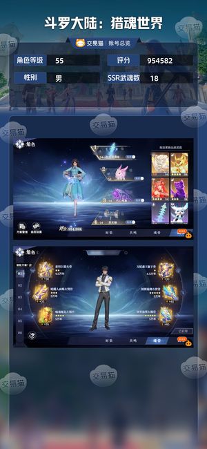 斗罗大陆：猎魂世界【55级】一口价红五荣满配锤队虎队