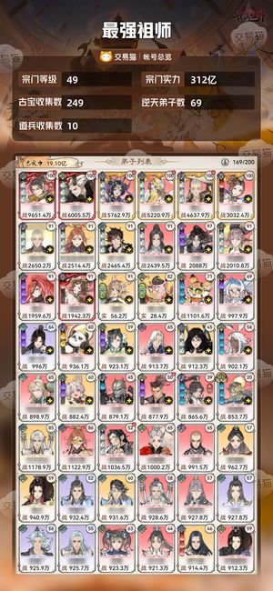 最强祖师【49级312亿战力】 3亿战力，9千万不灭道兵韩立