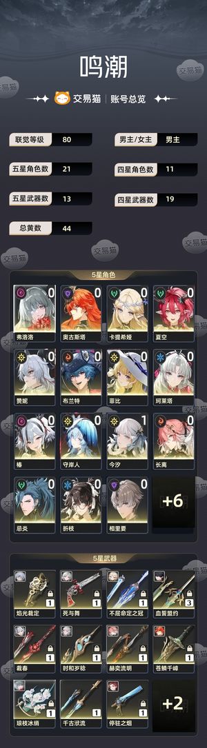 鸣潮【80级】 卖了给孩子换点奶粉