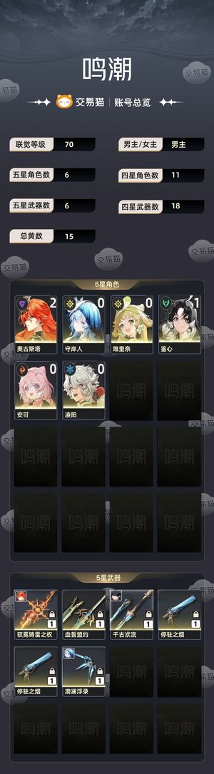 鸣潮【70级】 21奥古00守岸人