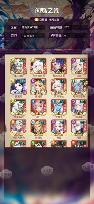 闪烁之光【VIP9,等级207】 低价出光暗sp