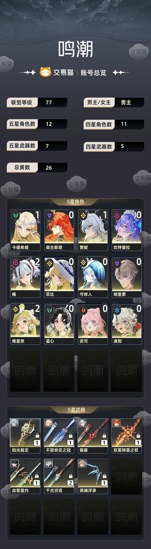 鸣潮【77级】 鸣潮自用号