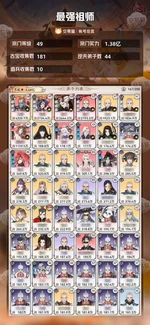 最强祖师【49级1.38亿战力】 仙三阿璃石头人龙人