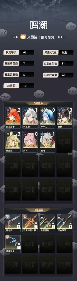 鸣潮【66级】 日月队，冷凝队