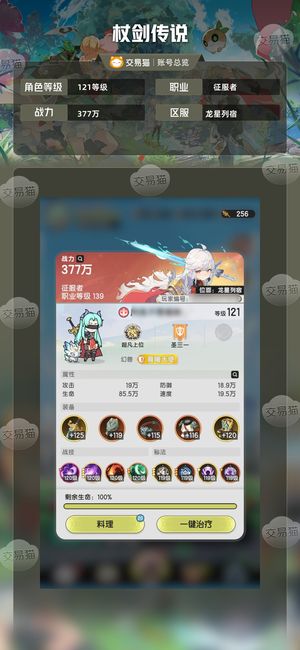 杖剑传说【121级】龙星新区斗士号，能玩买来养老