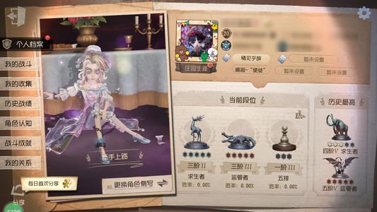 第五人格【20级】小女孩调酒隐士二限