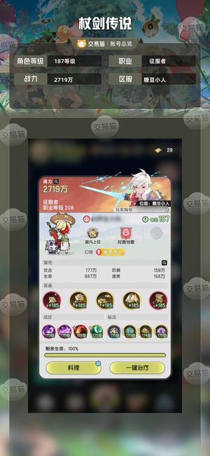 杖剑传说【187级】一边卖边玩