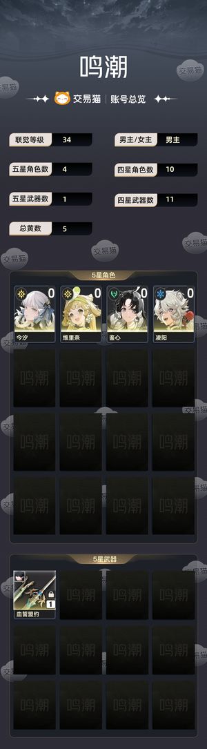 鸣潮【34级】 不玩了，连体战双