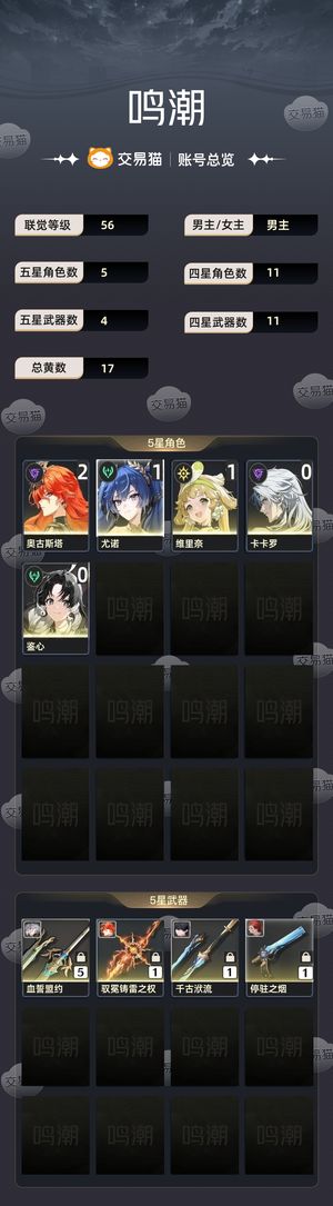 鸣潮【56级】 21日10月退坑出可小刀