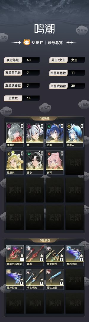 鸣潮【60级】 鸣潮欧皇号