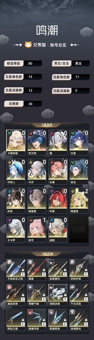 鸣潮【80级】 鸣潮成品号