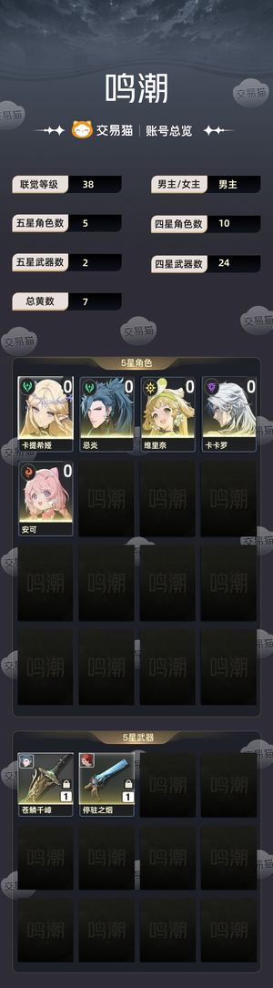 鸣潮【38级】 便宜超低号
