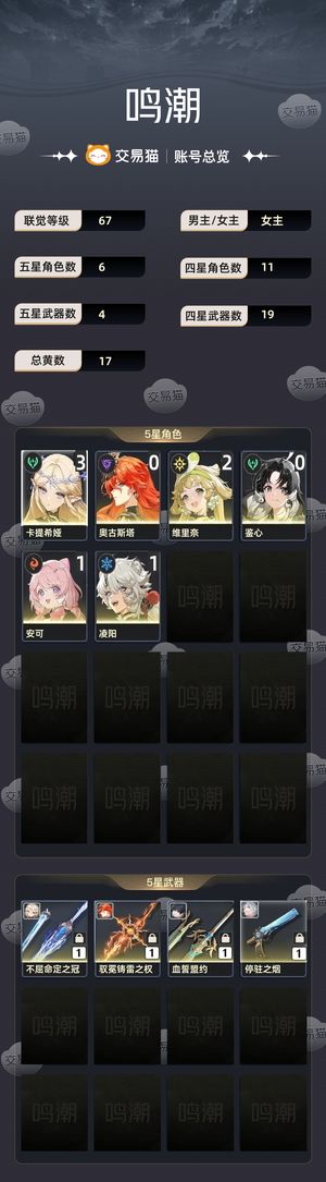 鸣潮【67级】 三链卡提西亚