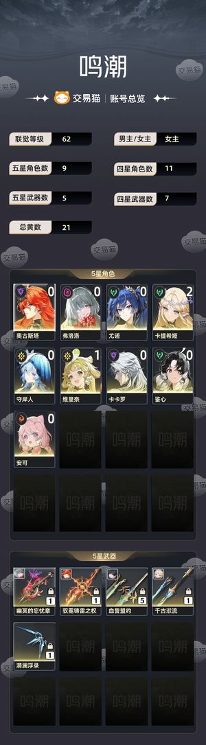 鸣潮【62级】 2命卡提t0日月队