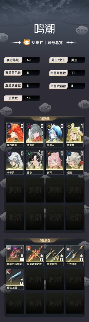 鸣潮【69级】 弗洛洛奥古斯塔守岸人
