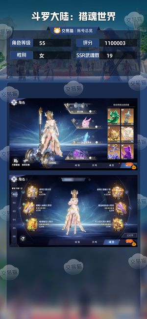 斗罗大陆：猎魂世界【55级】1100k全红4昊天锤队