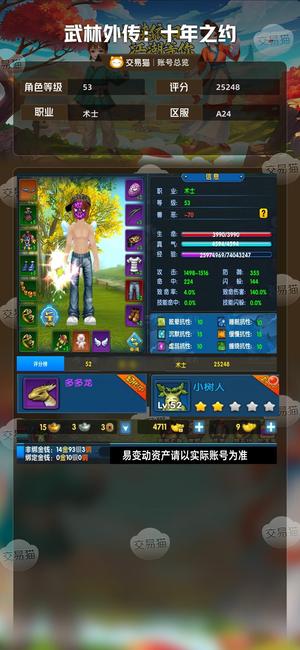 武林外传：十年之约【53级】侠二术士 5套，上手可玩