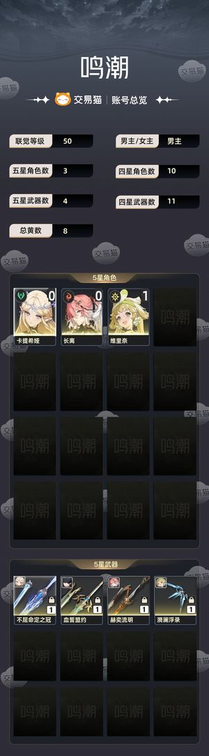 鸣潮【50级】 有一个绑定是电脑的