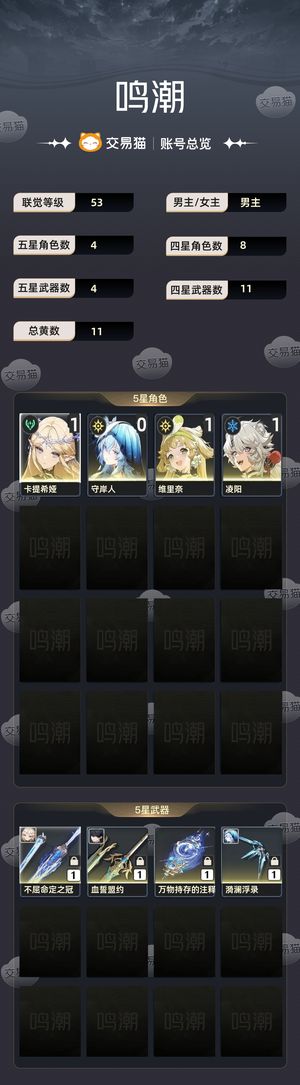 鸣潮【53级】 不想玩了出