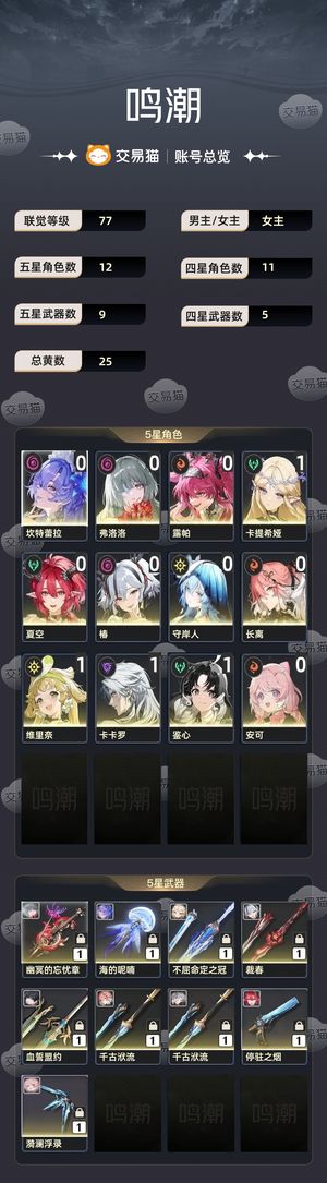 鸣潮【77级】 佛坎队卡提队
