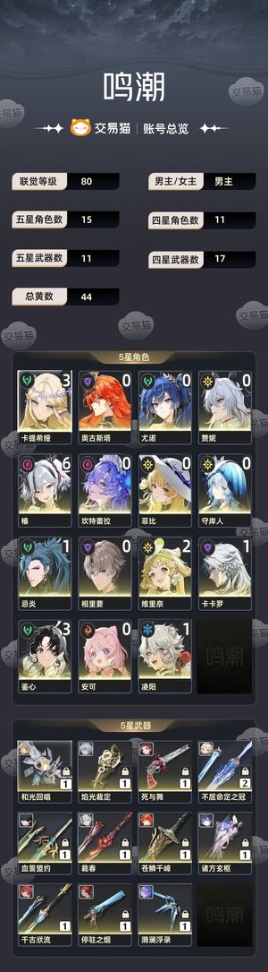 鸣潮【80级】 自玩号出之前每天都玩