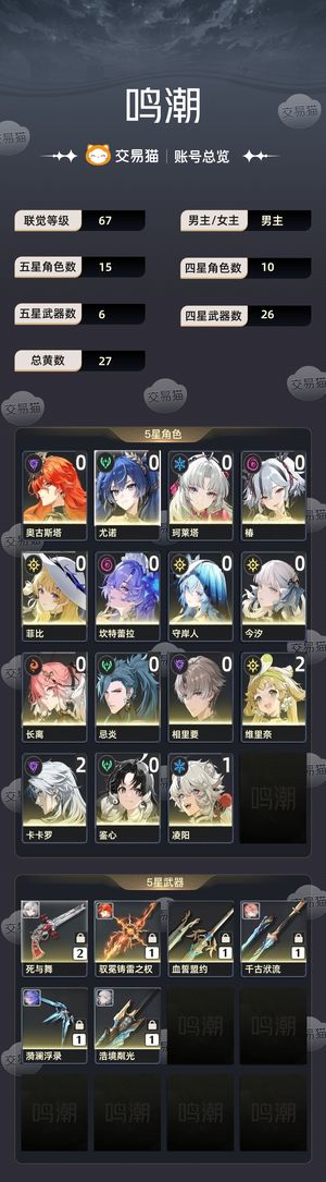 鸣潮【67级】 退游了，谁要