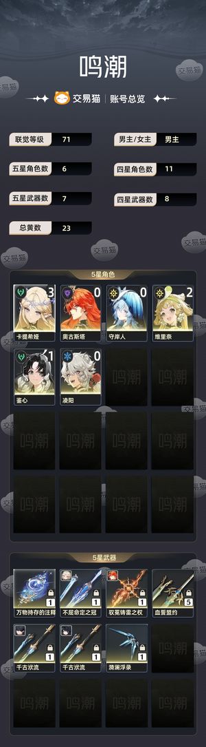 鸣潮【71级】 31卡提日月队月马上出
