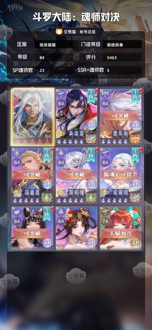 斗罗大陆：魂师对决【御统供奉,84级】统御养老号